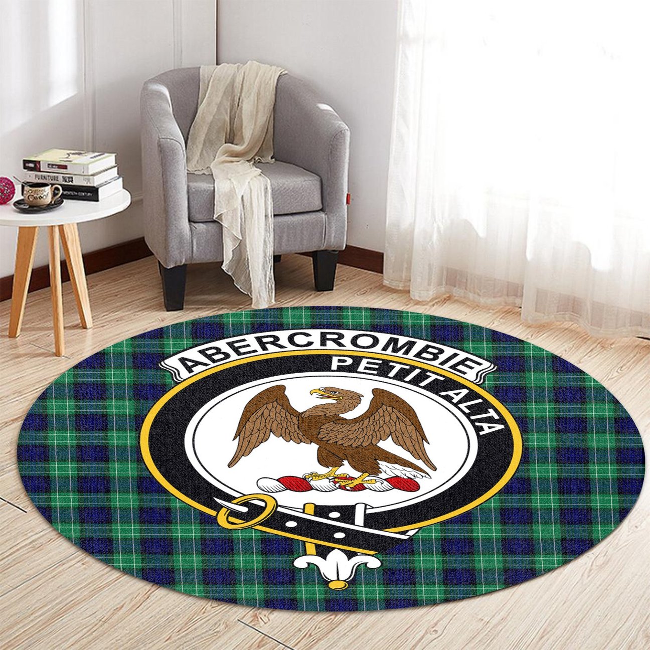 Abercrombie Tartan Crest Round Rug