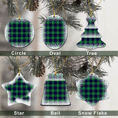 Abercrombie Tartan Christmas Ceramic Ornament - Snow Style