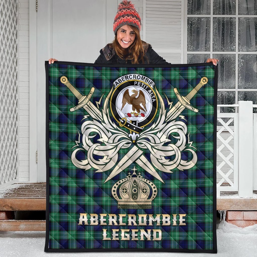 Abercrombie Tartan Crest Legend Gold Royal Premium Quilt