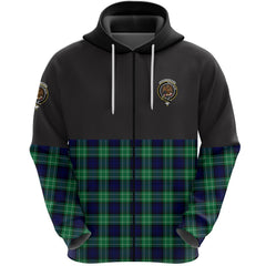 Abercrombie Clan Half Of Tartan Zipper Hoodie