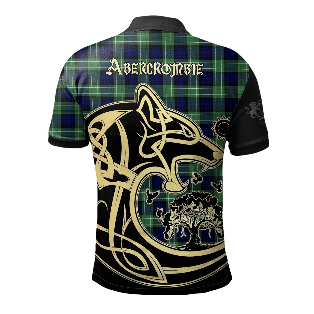 Abercrombie Tartan Polo Shirt Viking Wolf