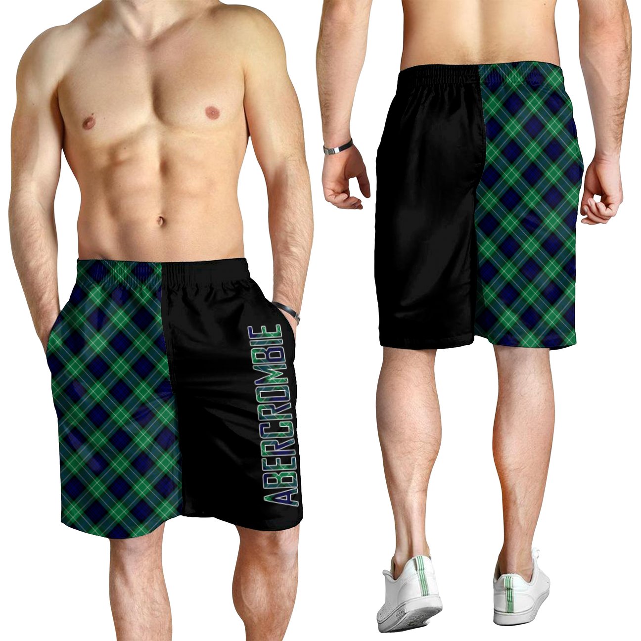 Abercrombie Family Tartan Crest Men's Short - Cross Style