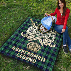 Abercrombie Tartan Crest Legend Gold Royal Premium Quilt