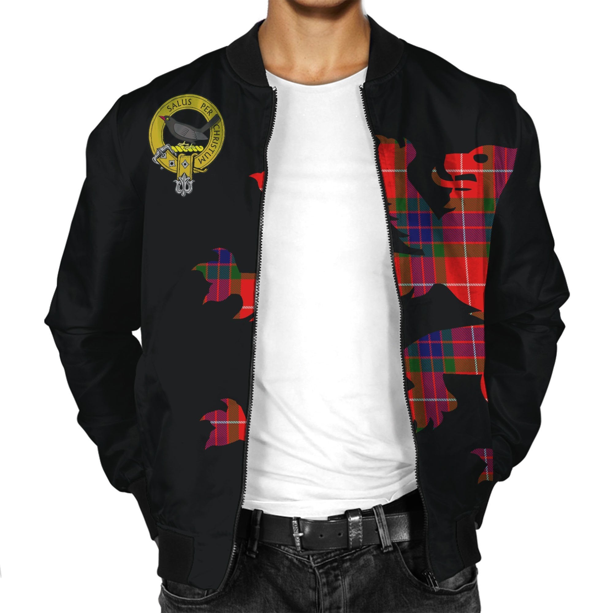 Abernethy Tartan Bomber Jacket Lion & Thistle