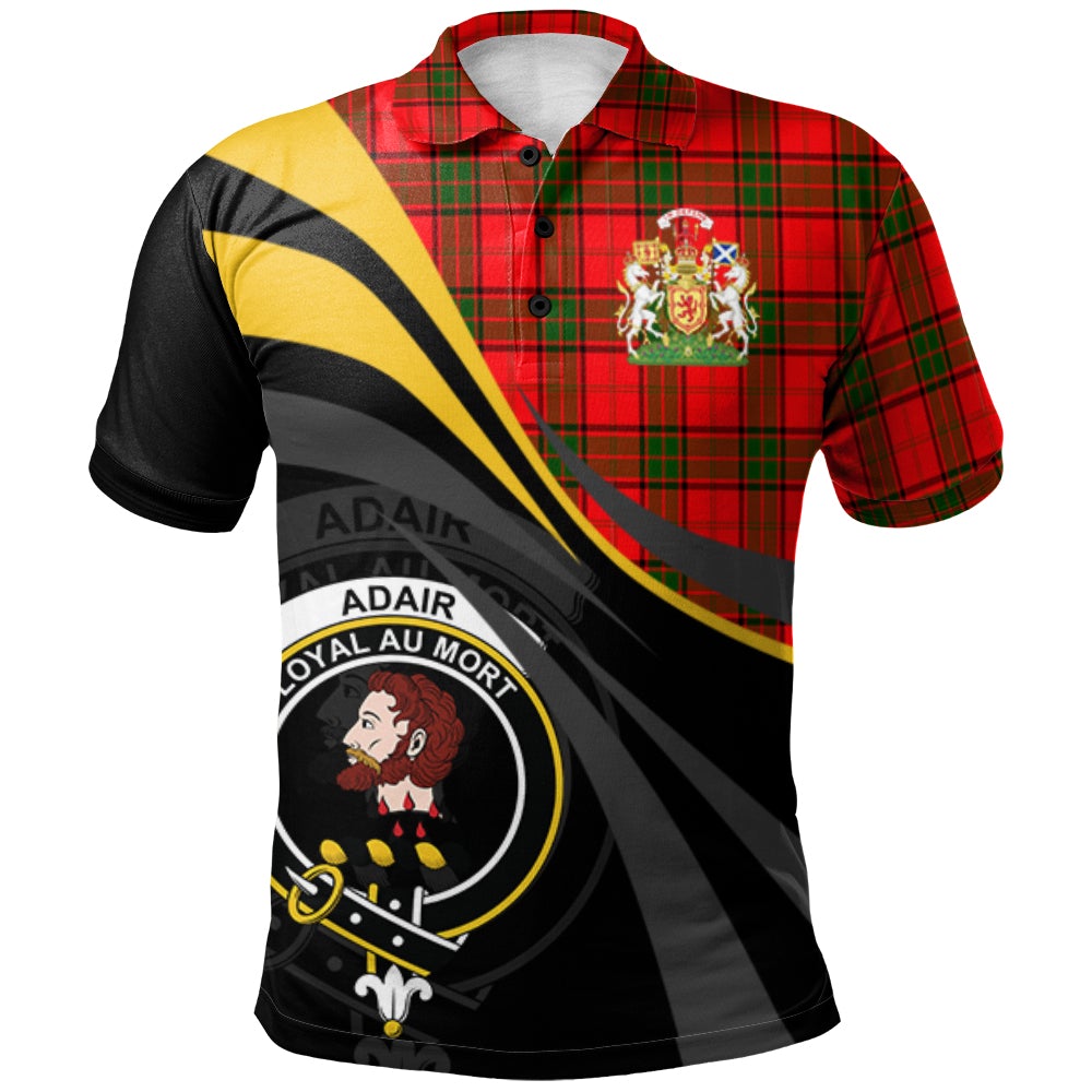 Adair Tartan Polo Shirt - Royal Coat Of Arms Style