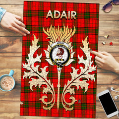 Adair Tartan Crest Thistle Jigsaw Puzzles