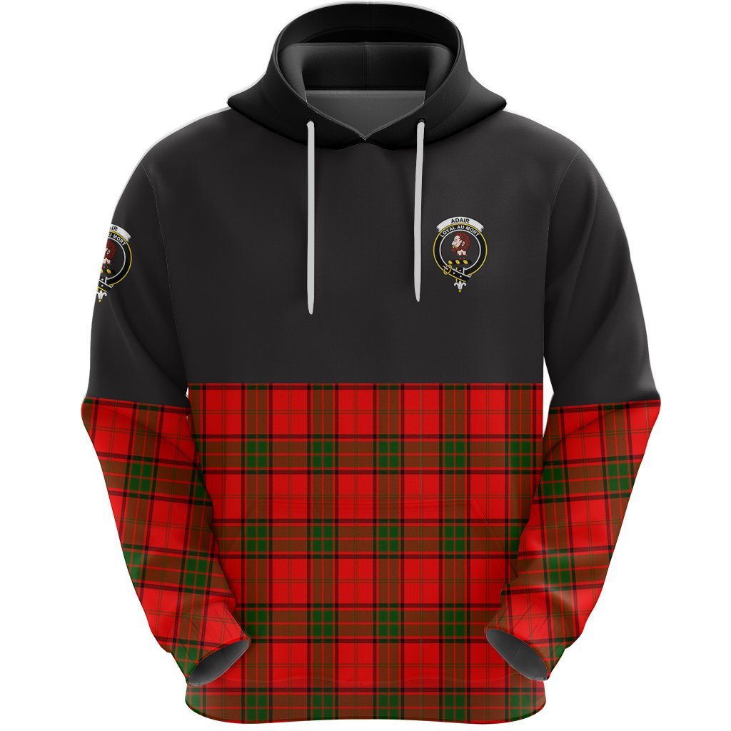 Adair Clan Half Of Tartan Hoodie