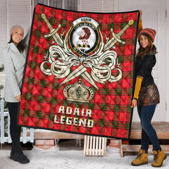 Adair Tartan Crest Legend Gold Royal Premium Quilt