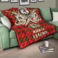 Adair Tartan Crest Legend Gold Royal Premium Quilt