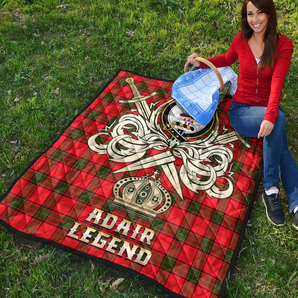 Adair Tartan Crest Legend Gold Royal Premium Quilt