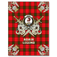 Adair Tartan Gold Courage Symbol Blanket