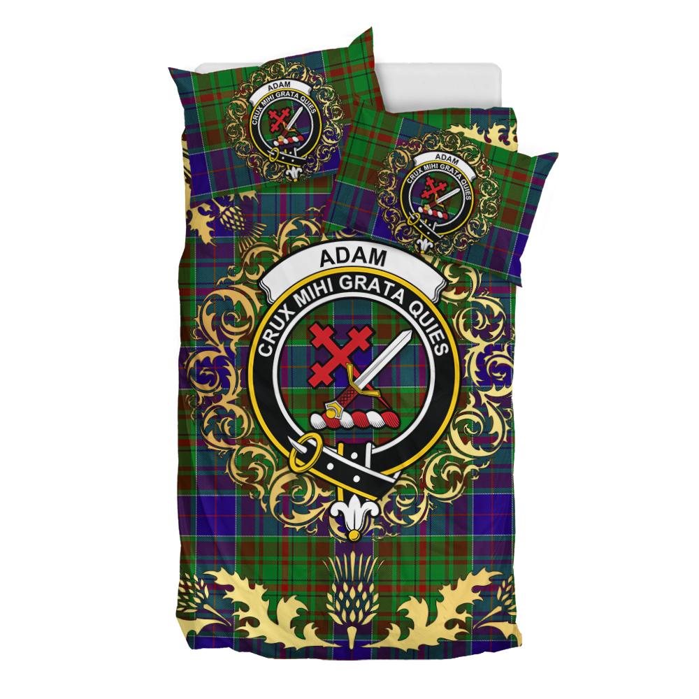 Adam Tartan Crest Bedding Set - Golden Thistle Style