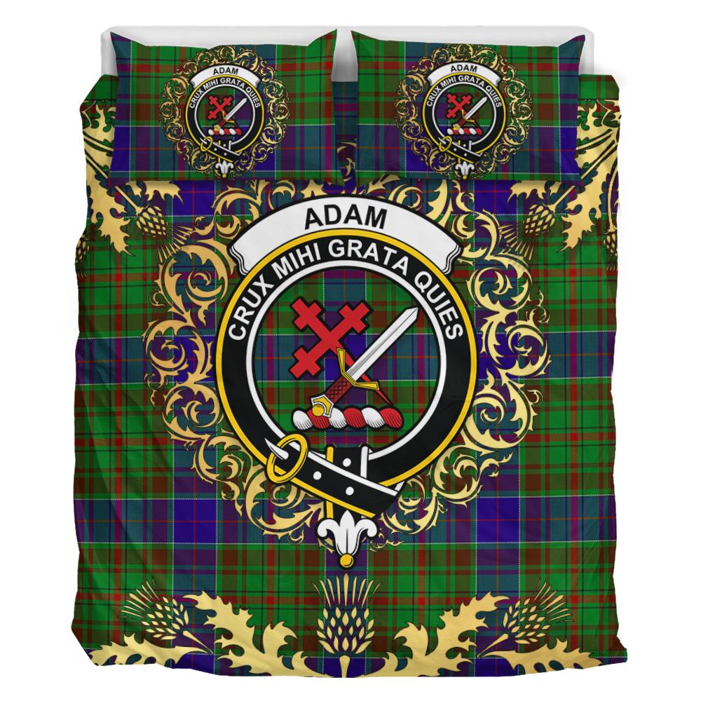 Adam Tartan Crest Bedding Set - Golden Thistle Style