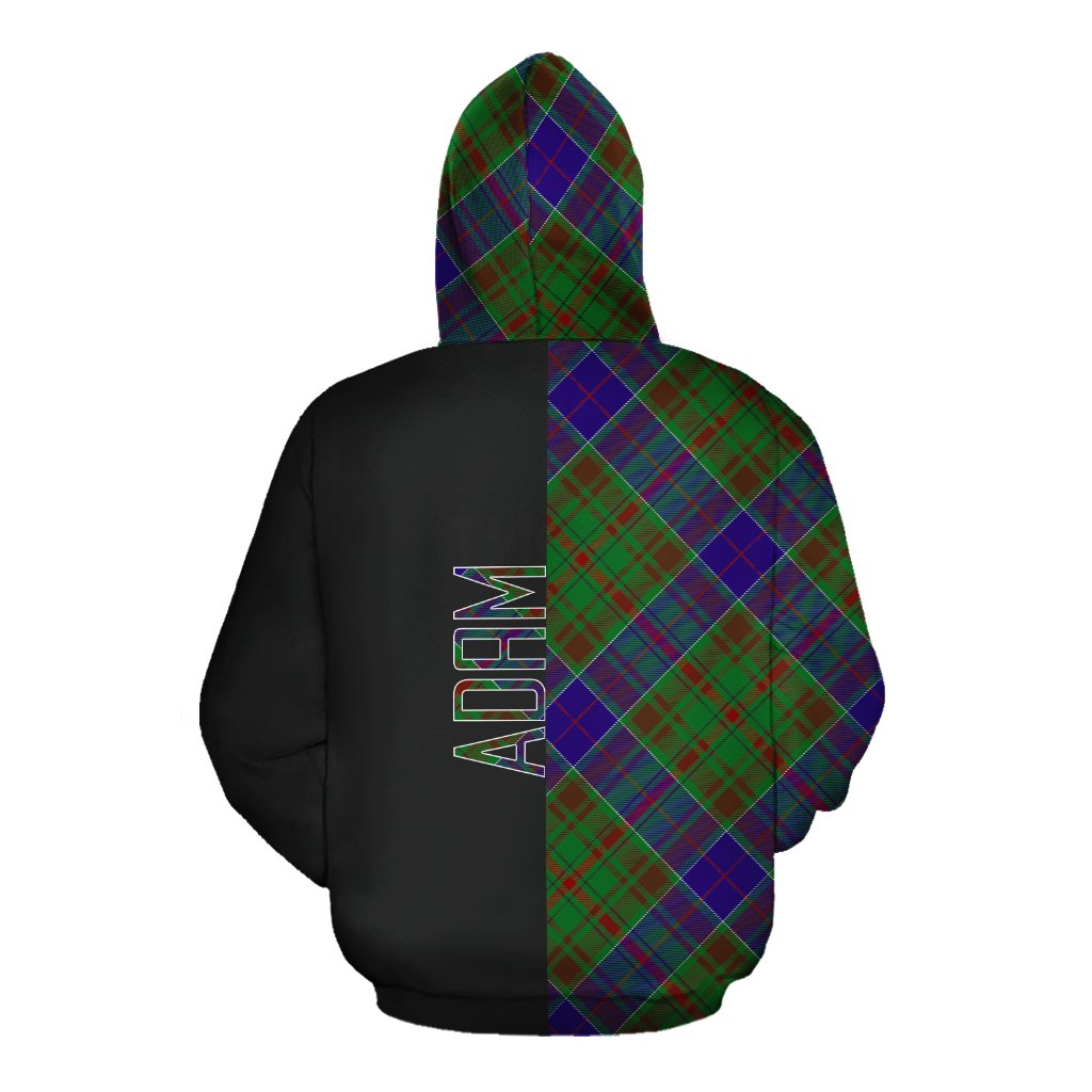 Adam Tartan Hoodie Half of Me - Cross Style