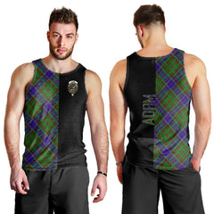 Adam Tartan Crest Men's Tank Top - Cross Style