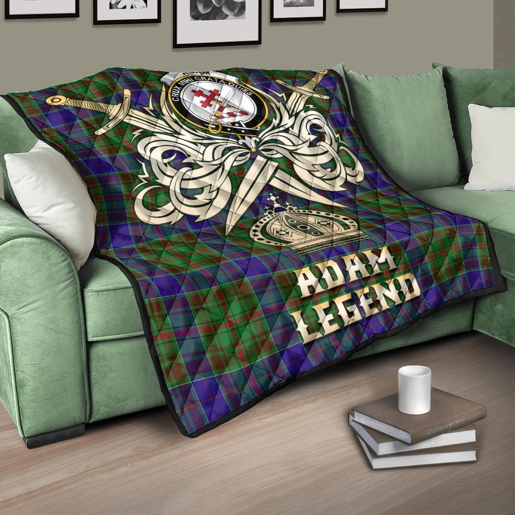 Adam Tartan Crest Legend Gold Royal Premium Quilt