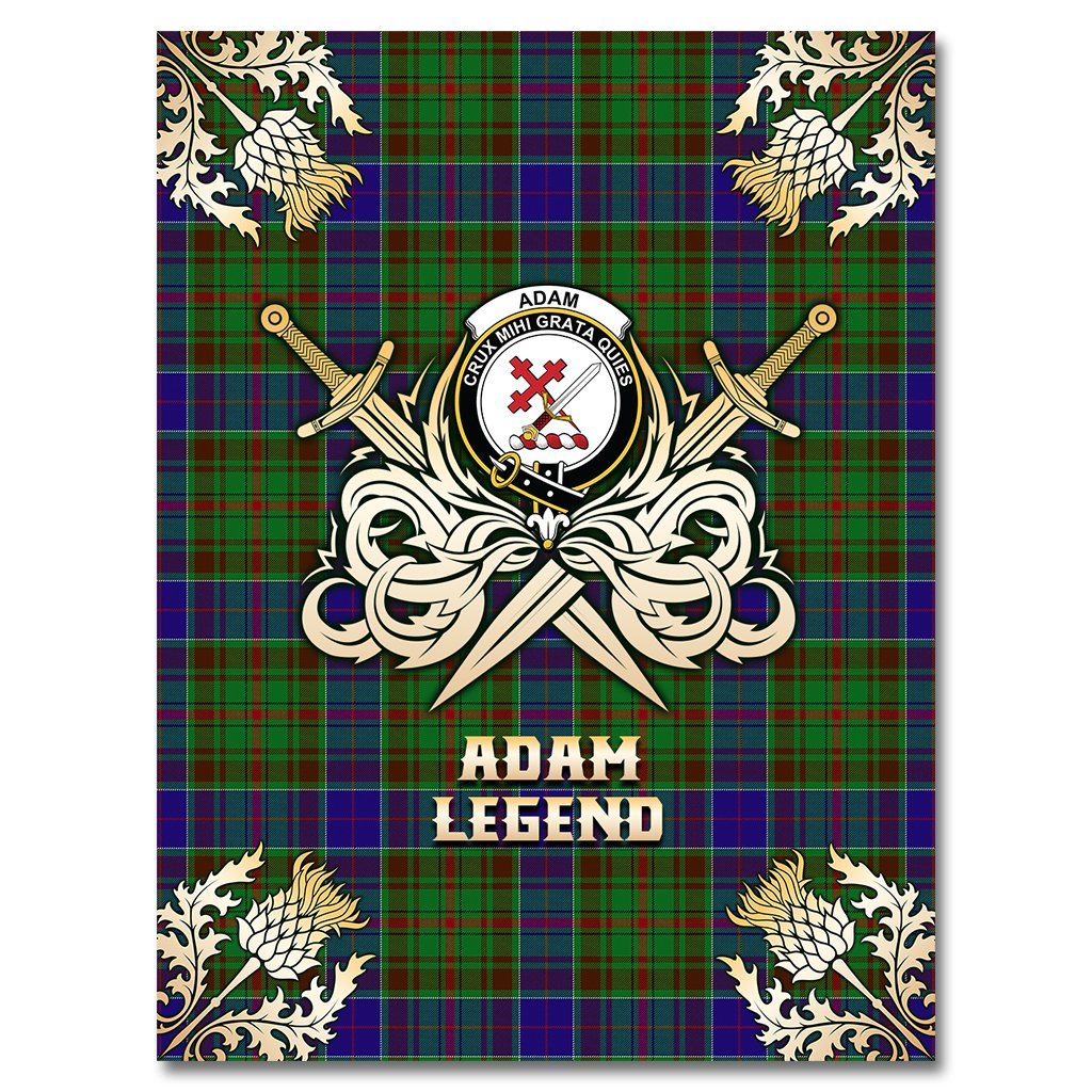 Adam Tartan Gold Courage Symbol Blanket