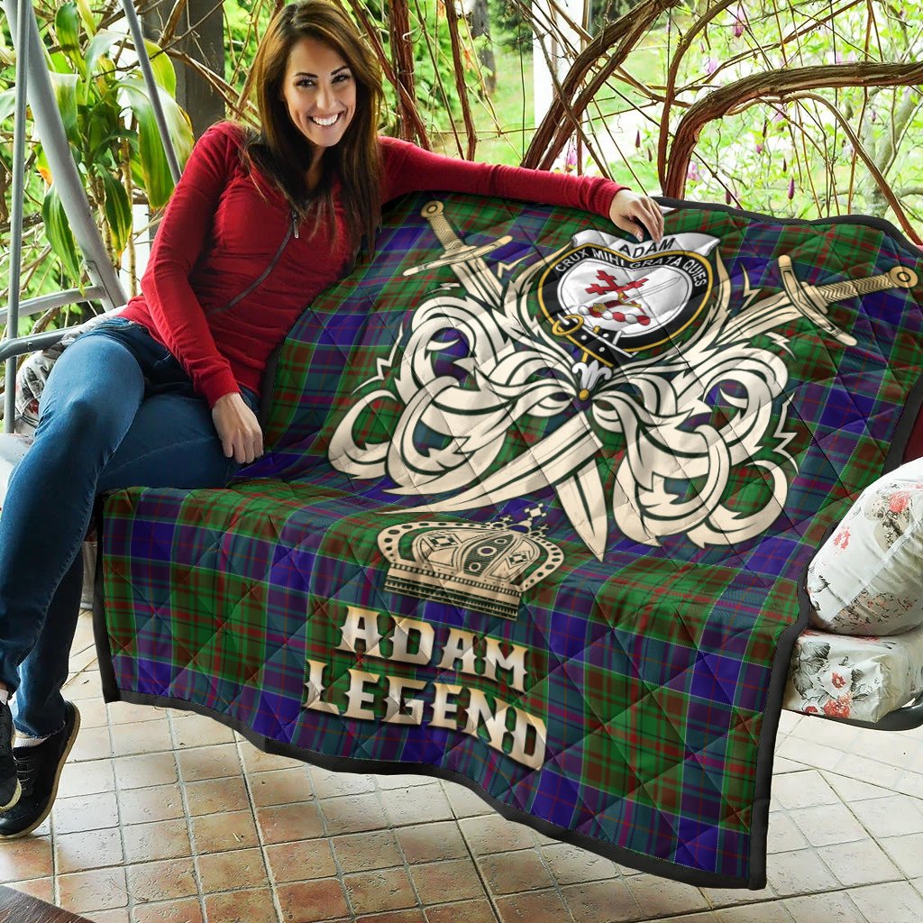 Adam Tartan Crest Legend Gold Royal Premium Quilt