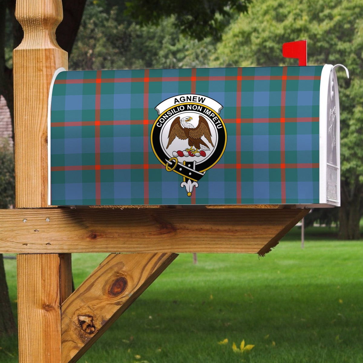 Agnew Ancient  Tartan Crest Mailbox