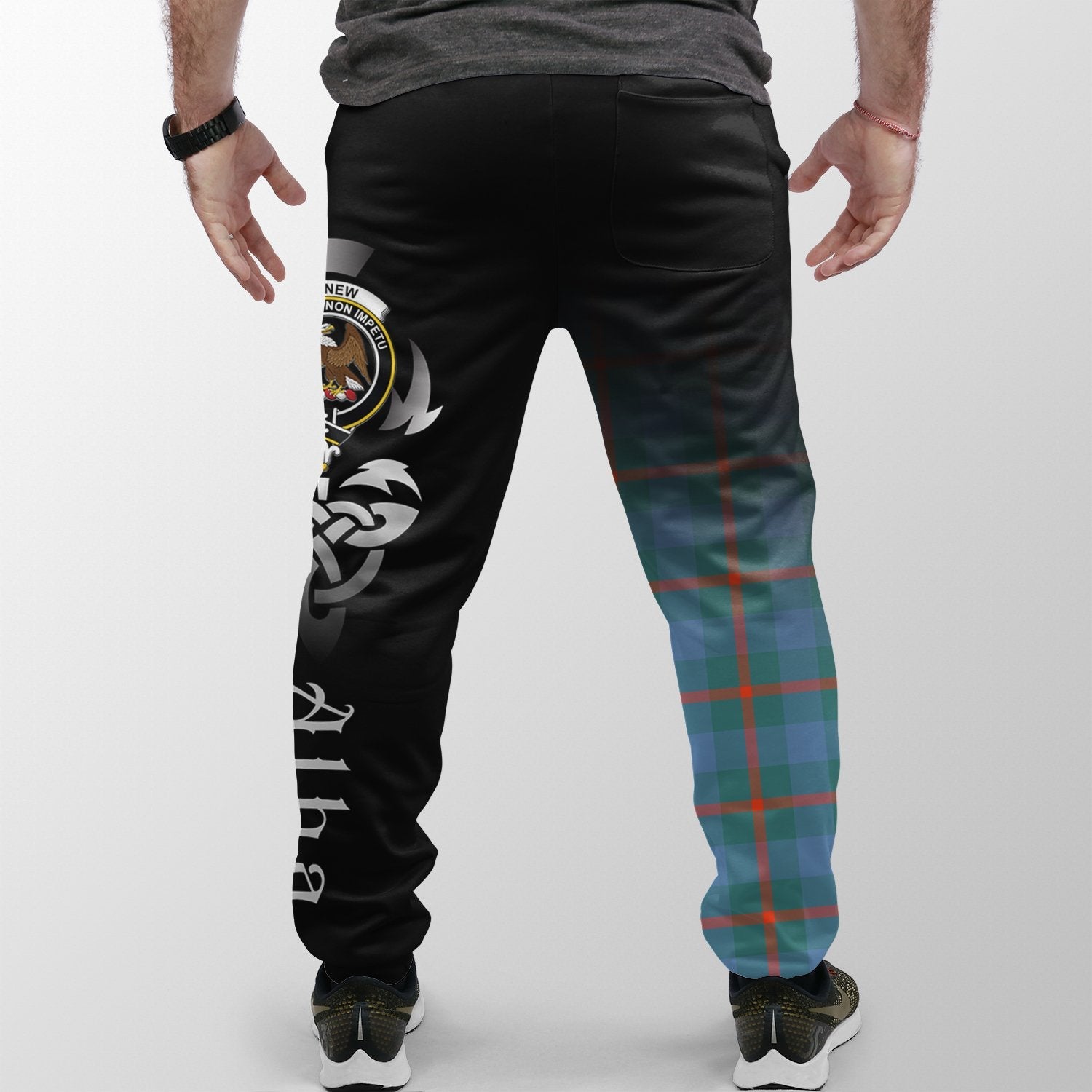 Agnew Ancient Tartan Crest Jogger Sweatpants - Alba Celtic Style