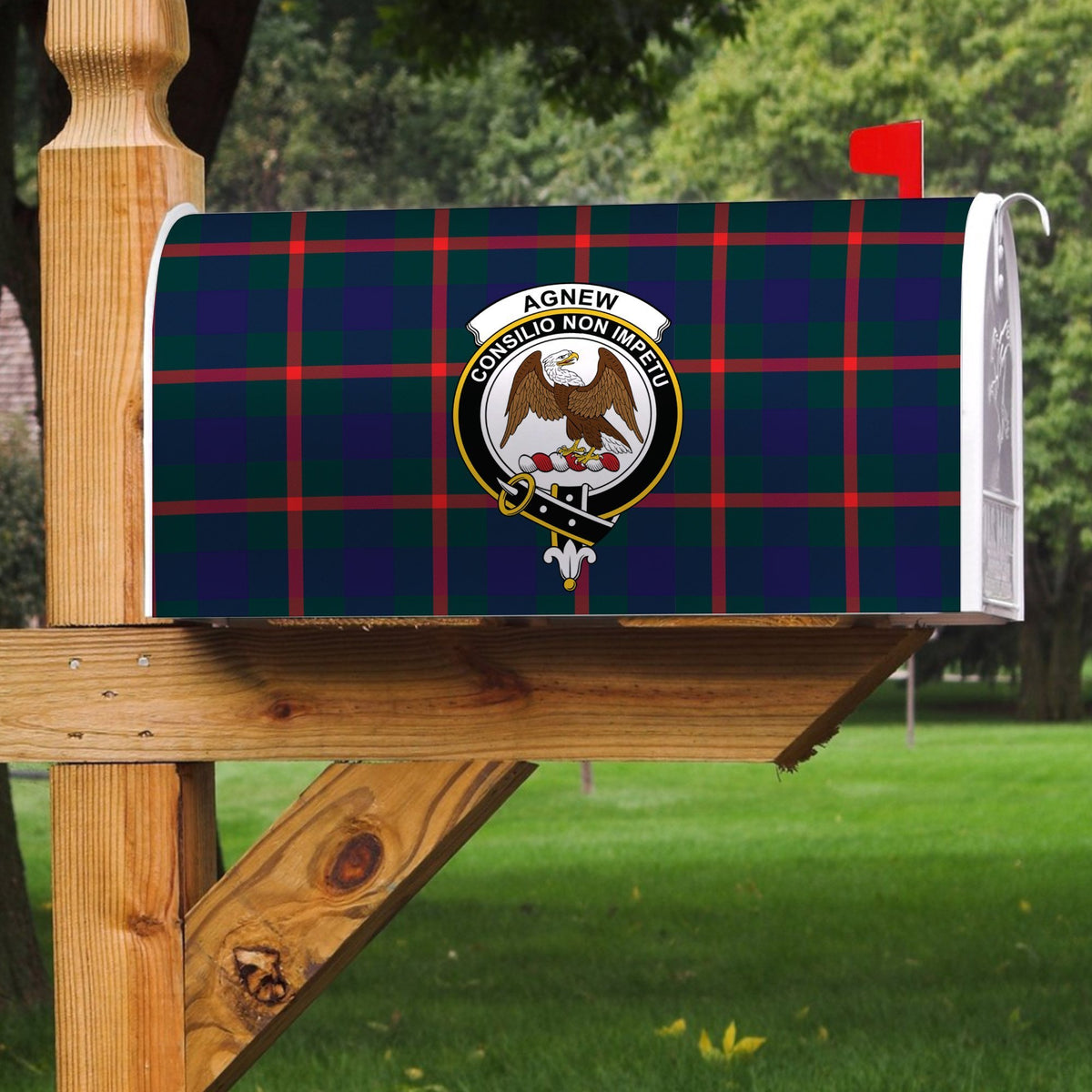 Agnew Modern Tartan Crest Mailbox