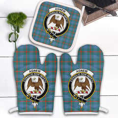 Agnew Ancient Tartan Crest Oven Mitt And Pot Holder (2 Oven Mitts + 1 Pot Holder)