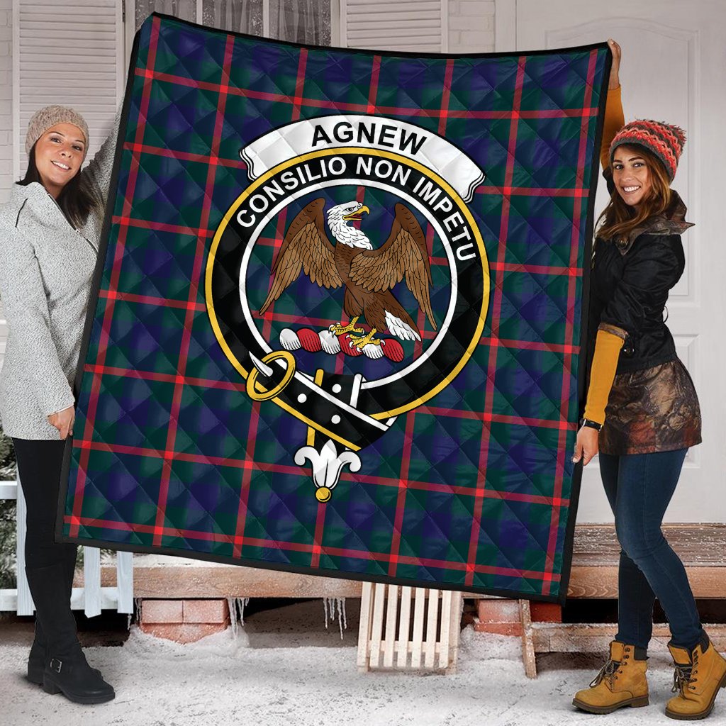 Agnew Family Modern Tartan Crest Quilt