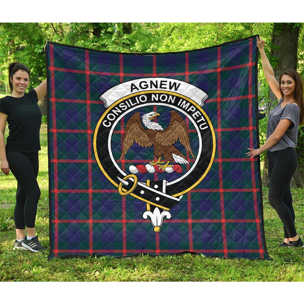 Agnew Family Modern Tartan Crest Quilt