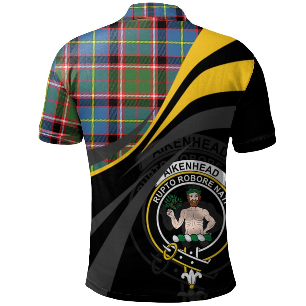 Aikenhead Tartan Polo Shirt - Royal Coat Of Arms Style