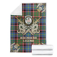 Aikenhead Tartan Gold Courage Symbol Blanket