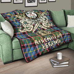 Aikenhead Tartan Crest Legend Gold Royal Premium Quilt