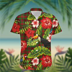 Ainslie Tartan Hawaiian Shirt Hibiscus, Coconut, Parrot, Pineapple - Tropical Garden Shirt