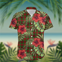 Ainslie Tartan Hawaiian Shirt Hibiscus, Coconut, Parrot, Pineapple - Tropical Garden Shirt