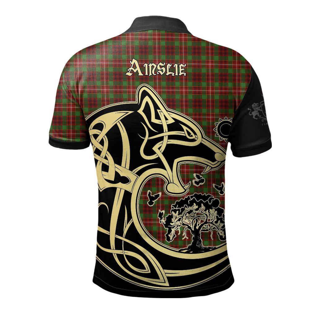 Ainslie Tartan Polo Shirt Viking Wolf