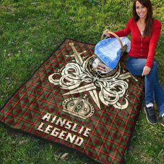 Ainslie Tartan Crest Legend Gold Royal Premium Quilt