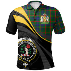 Aiton Tartan Polo Shirt - Royal Coat Of Arms Style