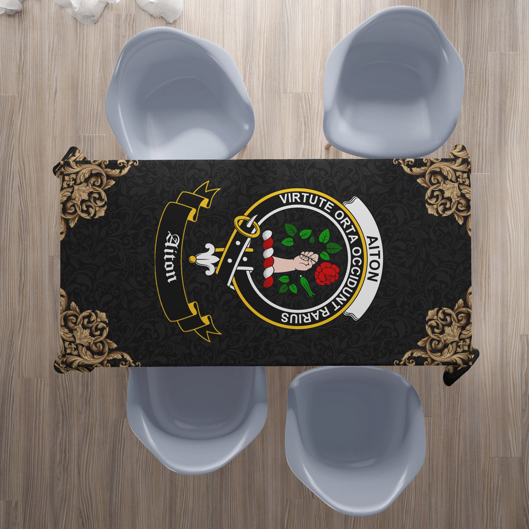 Aiton Crest Tablecloth - Black Style