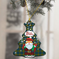 Aiton Tartan Christmas Ceramic Ornament - Santa Style