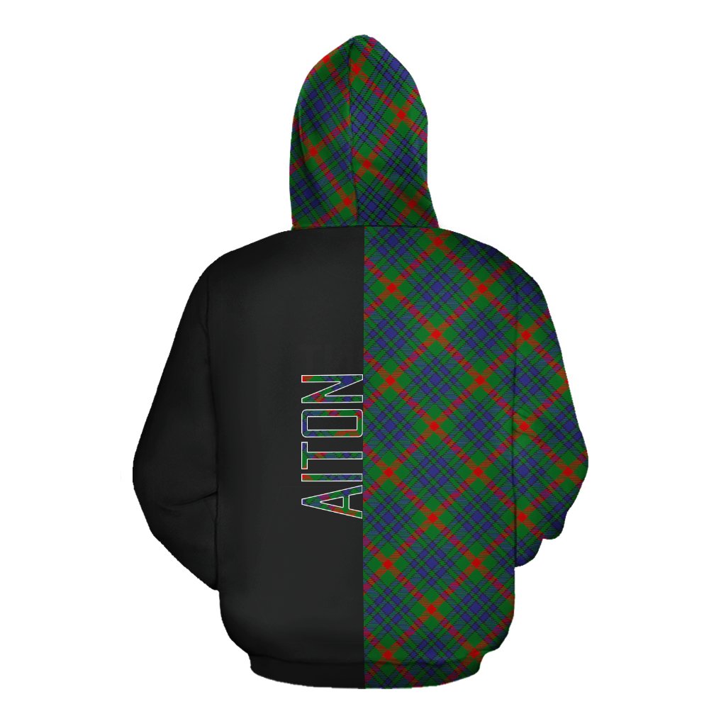 Aiton Tartan Hoodie Half of Me - Cross Style