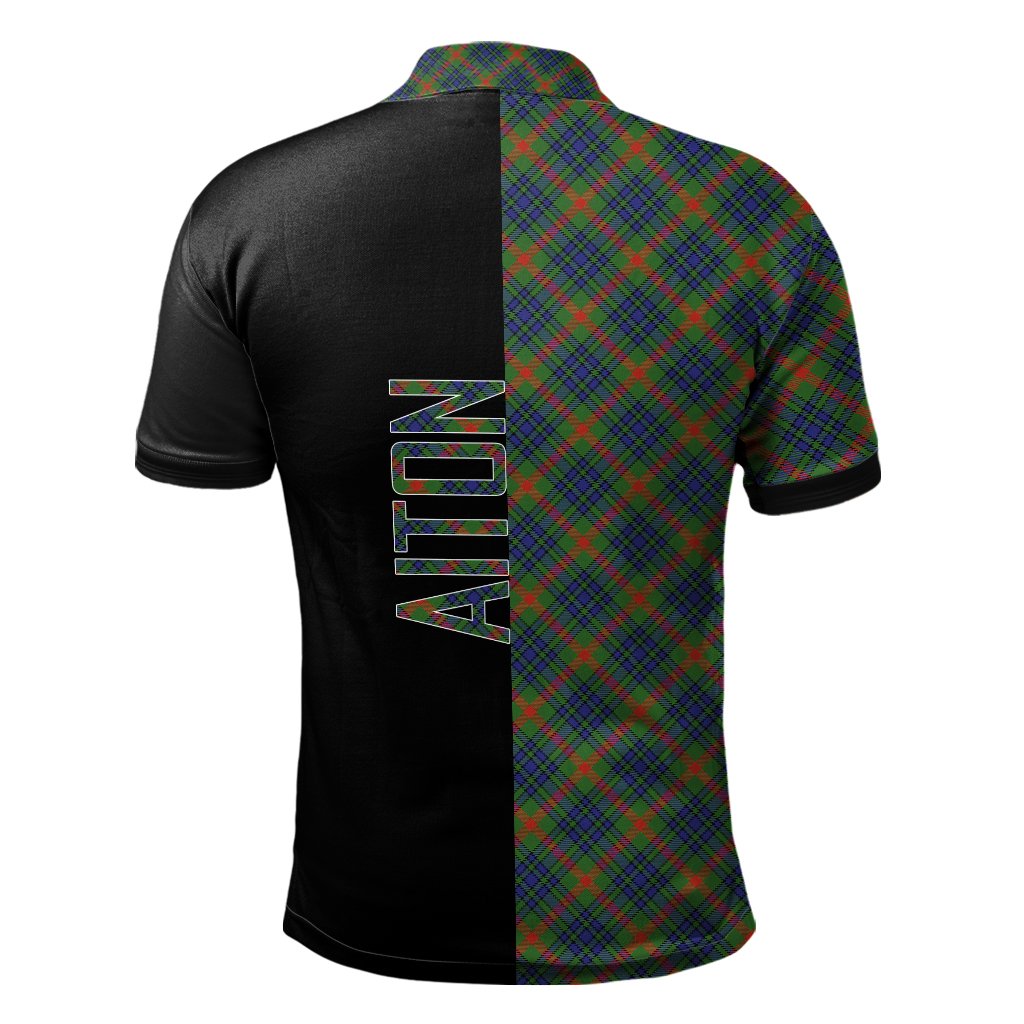 Aiton Tartan Polo Shirt Half of Me - Cross Style