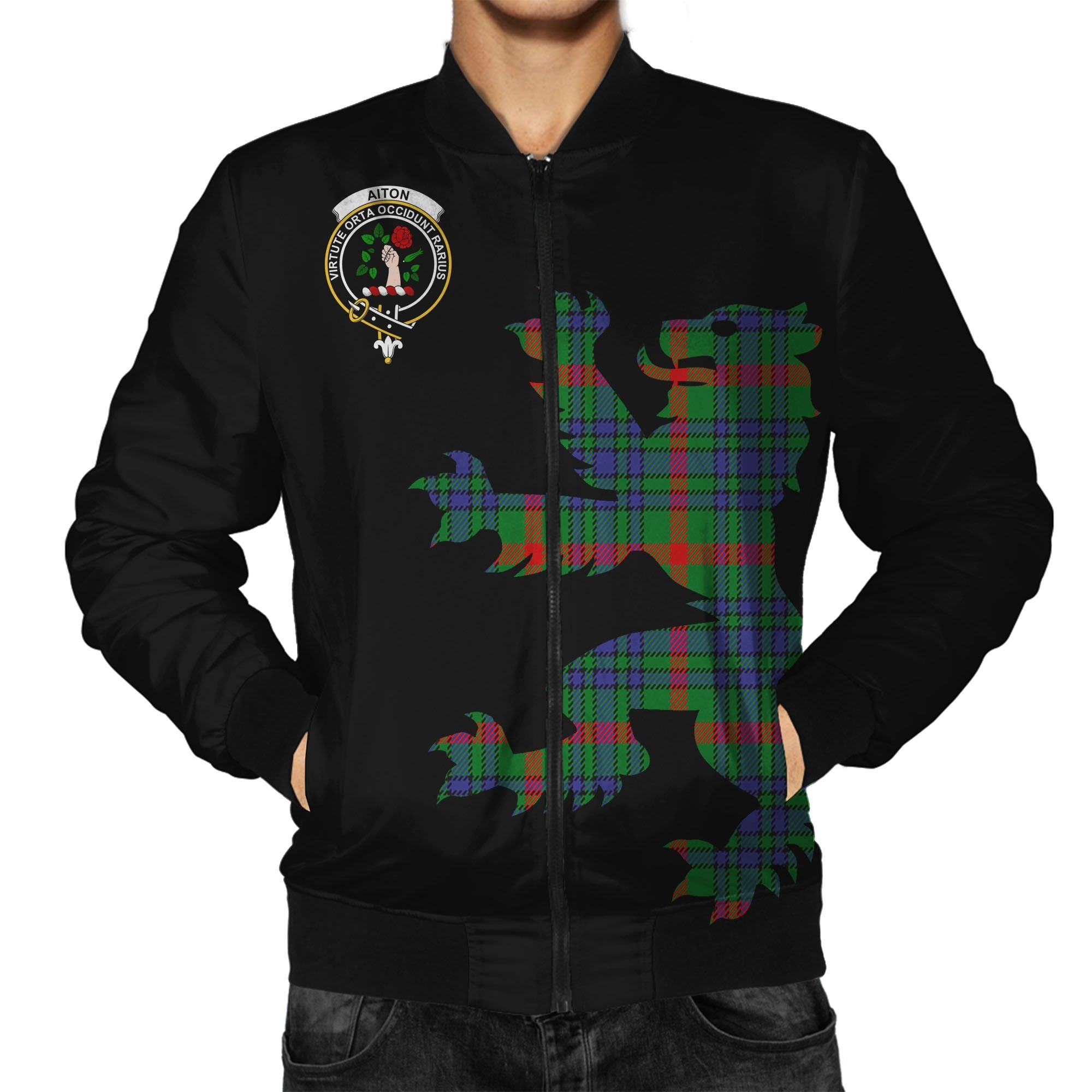 Aiton Tartan Bomber Jacket Lion & Thistle