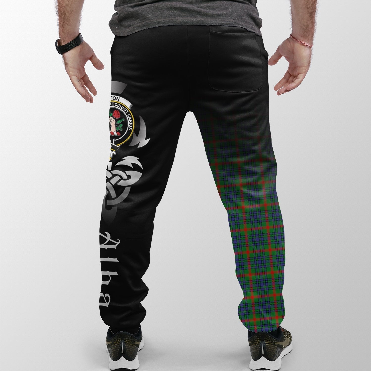 Aiton Tartan Crest Jogger Sweatpants - Alba Celtic Style