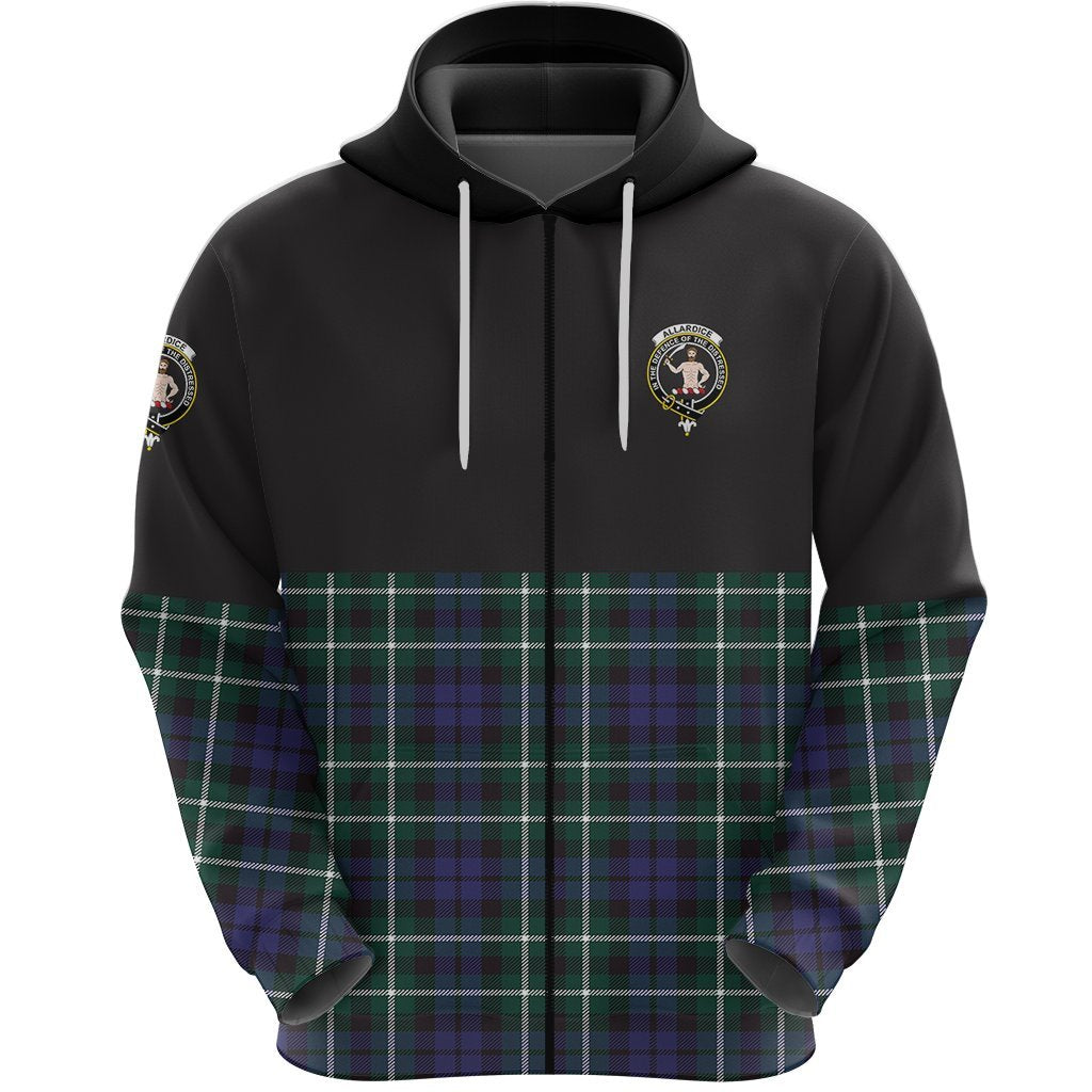 Allardice Clan Half Of Tartan Zipper Hoodie