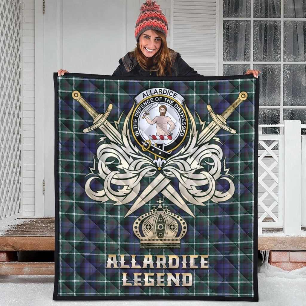 Allardice Tartan Crest Legend Gold Royal Premium Quilt