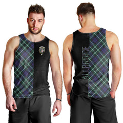 Allardice Tartan Crest Men's Tank Top - Cross Style