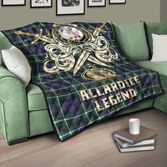 Allardice Tartan Crest Legend Gold Royal Premium Quilt