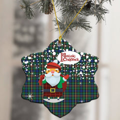 Allison Tartan Christmas Ceramic Ornament - Santa Style