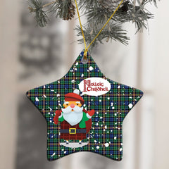 Allison Tartan Christmas Ceramic Ornament - Santa Style