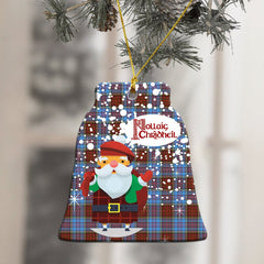 Anderson Modern Tartan Christmas Ceramic Ornament - Santa Style