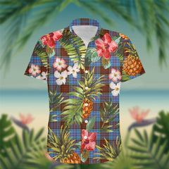 Anderson Tartan Hawaiian Shirt Hibiscus, Coconut, Parrot, Pineapple - Tropical Garden Shirt